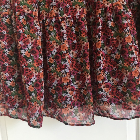 BCBGeneration square neck back drawstring lined babydoll chiffon dress size 6 - Picture 5 of 12